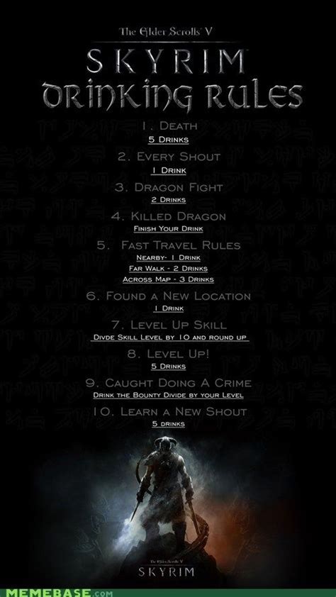 skyrim drinking game|all skyrim games.